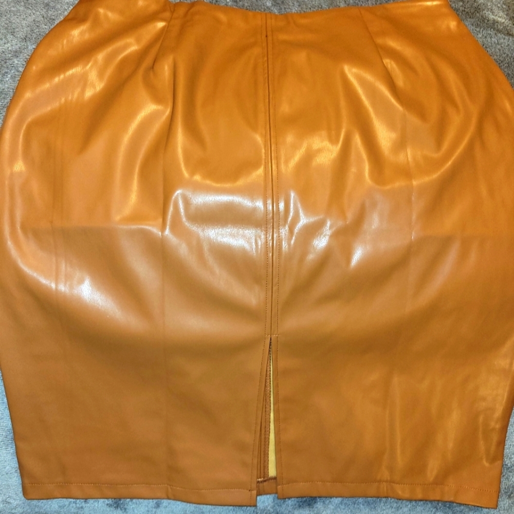 Faux Leather Skirt